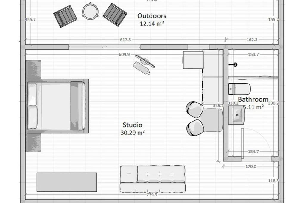 Cozy Studio Near The Beach Nea Iraklitsa Exteriör bild